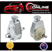 Saginaw Style Chrome Power Steering Pump NEW Chev GM Holden SBC P/S