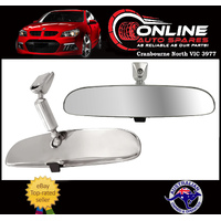 Universal Large 10" Interior Rearview Mirror Day/Night Polished Stainless Steel