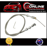 GM LS 36" Braided Stainless Steel Throttle Cable LS1 LSX 5.7L 6.0L Holden