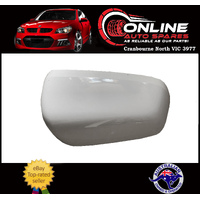 Door Mirror Cover LEFT fit Mitsubishi Lancer CJ 10/07-3/14 White - rear view