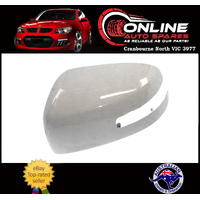 Door Mirror Cover LEFT fit Mitsubishi Lancer CF 11/15-7/17 White - rear view