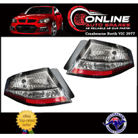 Custom Taillights PAIR CLEAR / RED fit Ford FG Sedan 2008-14 tail light lamp