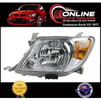 Headlight LEFT For Toyota Hilux 05-08 SR SR5 Workmate GGN KUN TGN Amber Indicator