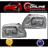 Headlight PAIR fit Mitsubishi Triton MK 6/01-6/06 GLS - ADR head light lamp