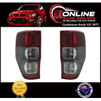 Taillight PAIR Suit Ford Ranger PX UTE WILDTRAK Raptor 9/2011 to 5/2022 Black