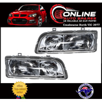 Headlight PAIR fit Ford EA EB ED 02/88 to 04/94 LH + RH head light lamp