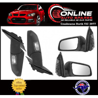 Front Door Mirror PAIR ft Holden VE WM Commodore WITH Puddle Light Left + Right 