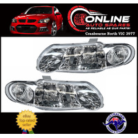 Headlight PAIR fit Holden Commodore VX VU SS Chrome exec acclaim tear head light