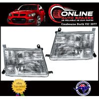 Headlight PAIR Suit Toyota Landcruiser 100 Series 98-5/05 ADR head light lamp