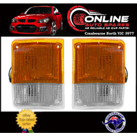 Front Indicator Corner Light Assemblies PAIR Suit Toyota Landcruiser 60 Series 