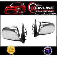 Chrome Electric Door Mirrors PAIR fit Toyota Hilux 2005-2011 SR/SR5/Workmate