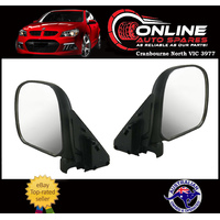 Black Door Mirror PAIR Manual fit Toyota Hiace Van 1989-2005 RZH/LH Series