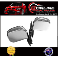 CHROME Door Mirror PAIR Manual fit Toyota Hiace Van 1989-2005 RZH/LH Series