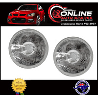 SEMI-SEALED H7 Headlights PAIR 7" Round fit Ford Maverick 88-94 head light