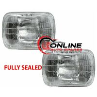 SEALED Headlights PAIR 7x5" 60/55W Rectangle fit Toyota Hiace 89-05 had light